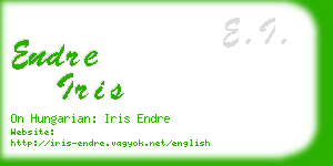 endre iris business card